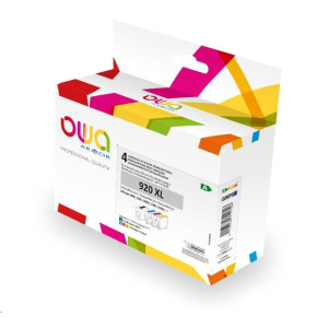 OWA Armor kazeta pre HP PACK 4 REMAN. 920XL BCMY, 48ml/3x12ml/1735p/3x960p, CD975AE/CD972AE/CD973AE/CD974AE,čierna+CMY OWA Armor kazeta pre HP PACK 4 REMAN. 920XL BCMY, 48ml/3x12ml/1735p/3x960p, CD975AE/CD972AE/CD973AE/CD974AE,čierna+CMY