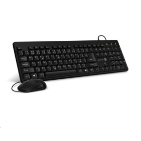 CONNECT IT Combo drátová černá klávesnice + myš, CZ + SK layout