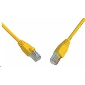 Solarix Patch kábel CAT6 SFTP PVC 1m žltý odolný proti zachytávaniu C6-315YE-1MB