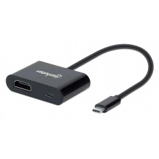 MANHATTAN Adaptér USB-C na HDMI, 4K@60Hz, čierny