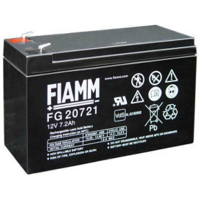 Batéria - Fiamm FG20721 (12V/7,2Ah - Faston 187), životnosť 5 rokov
