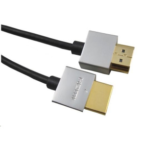 Kábel PREMIUMCORD Slim HDMI, 1 m, High Speed + Ethernet (v1.4), pozlátené konektory Kábel PREMIUMCORD Slim HDMI, 1 m, High Speed + Ethernet (v1.4), pozlátené konektory