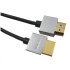 Kábel PREMIUMCORD Slim HDMI, 1 m, High Speed + Ethernet (v1.4), pozlátené konektory
