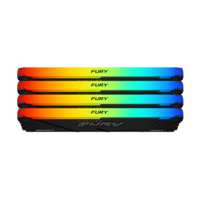 KINGSTON DIMM DDR4 64GB (Kit of 4) 3600MT/s CL18 FURY Beast RGB, XMP KINGSTON DIMM DDR4 64GB (Kit of 4) 3600MT/s CL18 FURY Beast RGB, XMP