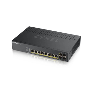 Zyxel GS1920-8HPV2 10-portový inteligentný riadený PoE prepínač, 8x gigabitový RJ45, 2x gigabitový RJ45/SFP, 130 W pre PoE