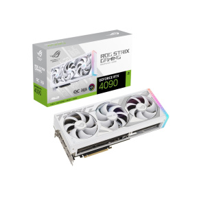 ASUS VGA NVIDIA GeForce RTX 4090 ROG STRIX WHITE OC 24G, 24G GDDR6X, 3xDP, 2xHDMI