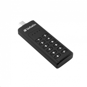 VERBATIM USB C 3.1 disk 64 GB - Zabezpečená klávesnica (R:160/W:140 MB/s) GDPR