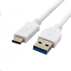 C-TECH USB kábel 2.0 AM na USB-C (AM/CM), 1 m, biela