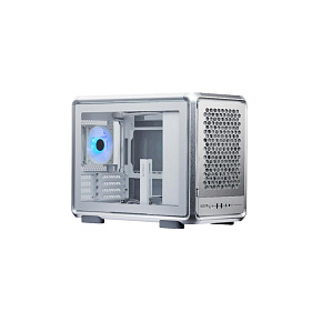 Cooler Master case MasterFrame 400 Mesh Silver, mATX, Průhledná bočnice, 1x 120 mm ARGB Fan, Střibrná