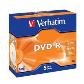 VERBATIM DVD-R (5-pack)Jewel/16x/4.7GB