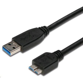Kábel USB PREMIUMCORD 3.0 A - Micro B 1m, prepojenie (M/M)