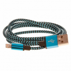 CELLFISH univerzální pletený kabel, Lightning, 2 m, modrá