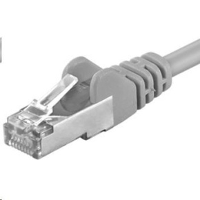 PREMIUMCORD Patch kábel CAT6a S-FTP, RJ45-RJ45, AWG 26/7 3m sivý