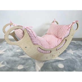 Potah na Montessori houpačku 5in1 - minky, růžová Potah na Montessori houpačku 5in1 - minky, růžová