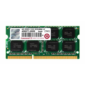 SODIMM DDR3L 4GB 1333MHz TRANSCEND 2Rx8 CL9, maloobchodný predaj