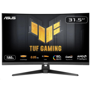 ASUS LCD TUF Gaming VG32WQ3B, 31.5" 2560x1440, 180Hz, 1ms, 350nits, Curved, FF, Repro, DP, HDMI, Audio, Vesa, Black