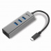 iTec USB-C Metal 3-portový HUB s adaptérom Gigabit Ethernet