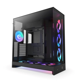 NZXT skříň H9 Flow ARGB+ dvoukomorová ATX / 6xRGB 140 mm / 1x 120mm fan / prosklená / controller / černá NZXT skříň H9 Flow ARGB+ dvoukomorová ATX / 6xRGB 140 mm / 1x 120mm fan / prosklená / controller / černá