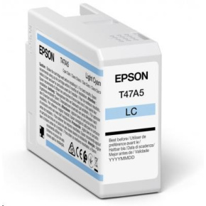 Atrament EPSON Singlepack Light Cyan T47A5 UltraChrome Pro 10 50 ml Atrament EPSON Singlepack Light Cyan T47A5 UltraChrome Pro 10 50 ml