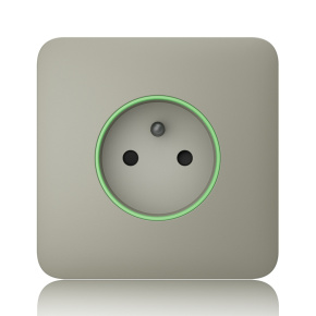 Ajax  SoloCover (smart) - Samostatný kryt zásuvky, olivová