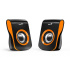 Reproduktory GENIUS SP-Q180 Orange, 2.0, 6 W, napájanie USB, 3,5" jack, čierna a oranžová