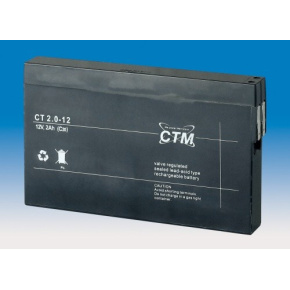 Batéria - CTM CT 12-2,0 (12V/2,0Ah - Faston 187), životnosť 5 rokov