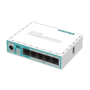 MikroTik RouterBOARD hEX lite, 850MHz CPU, 64MB RAM, 5x LAN, vrátane. Licencia L4