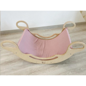 Potah na Montessori houpačku 6in1 smile s elastanem, starorůžová Potah na Montessori houpačku 6in1 smile s elastanem, starorůžová