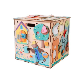 Activity board kostka XXL s LED - Pohádkový les Activity board kostka XXL s LED - Pohádkový les
