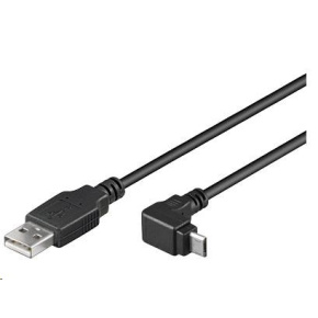 Kábel USB PREMIUMCORD 2.0 Spojovací uhol A-Micro B 90 stupňov 3 m (čierna) Kábel USB PREMIUMCORD 2.0 Spojovací uhol A-Micro B 90 stupňov 3 m (čierna)
