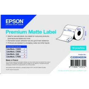 Rolka štítkov Epson, normálny papier, 76x51 mm