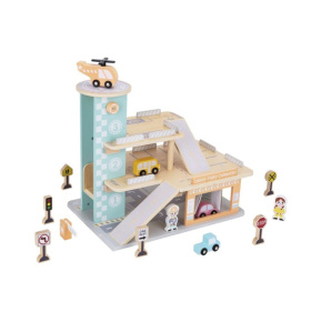 Dřevěná garáž na autíčka s myčkou Dřevěná garáž na autíčka s myčkou