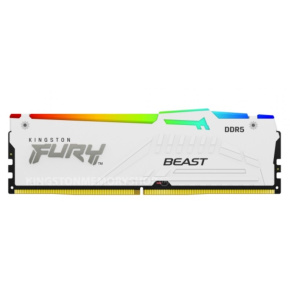KINGSTON DIMM DDR5 128GB (Kit of 4) 5200MT/s CL40 FURY Beast White RGB XMP KINGSTON DIMM DDR5 128GB (Kit of 4) 5200MT/s CL40 FURY Beast White RGB XMP