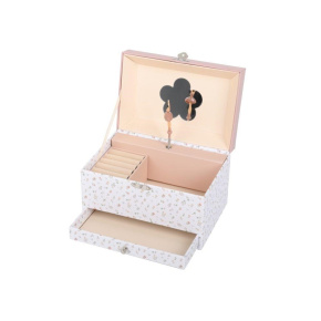 Dětská hrací šperkovnice se zrcadlem i baletkou Dětská hrací šperkovnice se zrcadlem i baletkou