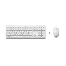 Kombinácia bezdrôtovej myši a klávesnice HP 230 (biela) WW - bezdrôtová klávesnica a myš