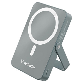 VERBATIM Powerbanka Charge 'n' Go, Magnetická, 10000 mAh, USB-C, Stojánek, Šedá VERBATIM Powerbanka Charge 'n' Go, Magnetická, 10000 mAh, USB-C, Stojánek, Šedá
