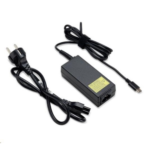 ACER Adaptér power Adaptor Acer 100W USB TYPE-C ADAPTER, BLACK, EU POWER CORD - pro zařízení s AC adapterem Type-C ACER Adaptér power Adaptor Acer 100W USB TYPE-C ADAPTER, BLACK, EU POWER CORD - pro zařízení s AC adapterem Type-C