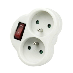 Konnoc DX-R2S rozbočka dvojzásuvka s vypínačem Konnoc DX-R2S rozbočka dvojzásuvka s vypínačem