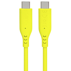 PREMIUMCORD Kabel USB-C na USB-C, 60W, 480Mbps, silikonový, žlutý, 1,5m PREMIUMCORD Kabel USB-C na USB-C, 60W, 480Mbps, silikonový, žlutý, 1,5m